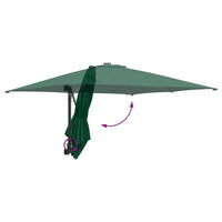 vidaXL Ombrello da giardino Verde 248.5 x 247.5 x 160 cm Tessuto