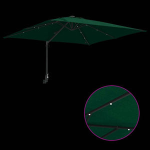 vidaXL Ombrello da giardino Verde 248.5 x 247.5 x 160 cm Tessuto