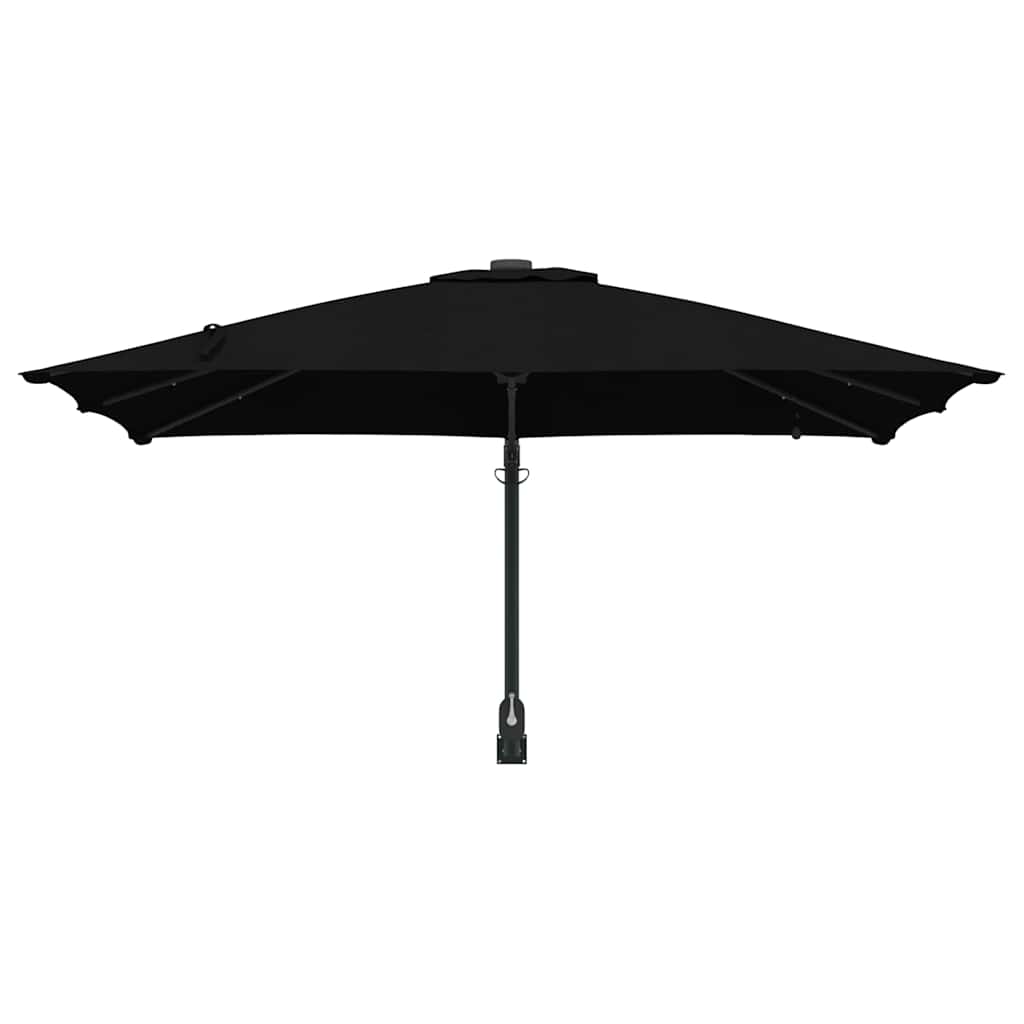 vidaXL Ombrello da giardino Nero 248.5 x 247.5 x 160 cm Tessuto