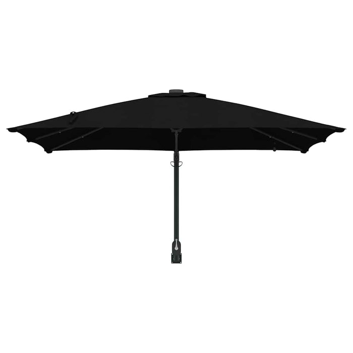 vidaXL Ombrello da giardino Nero 248.5 x 247.5 x 160 cm Tessuto