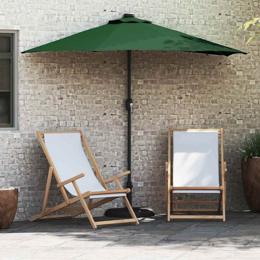 vidaXL Ombrello da giardino Verde 294 x 150 x 223 cm Tessuto