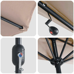 Ombrello da giardino Talpa 294 x 150 x 223 cm Tessuto 42003262