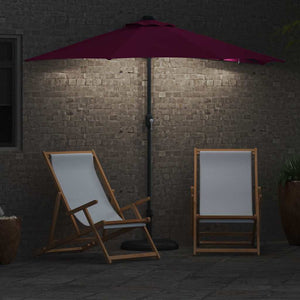 vidaXL Ombrello da giardino Rosso bordò 294 x 150 x 223 cm Tessuto
