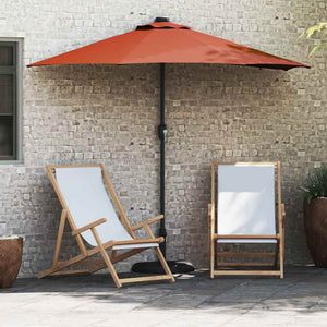 vidaXL Ombrello da giardino Terracotta 294 x 150 x 223 cm Tessuto