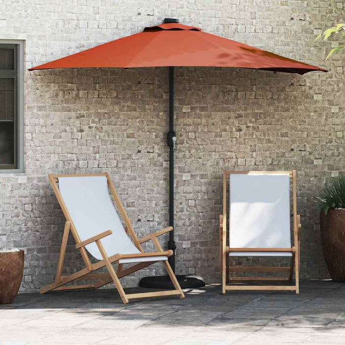 vidaXL Ombrello da giardino Terracotta 294 x 150 x 223 cm Tessuto