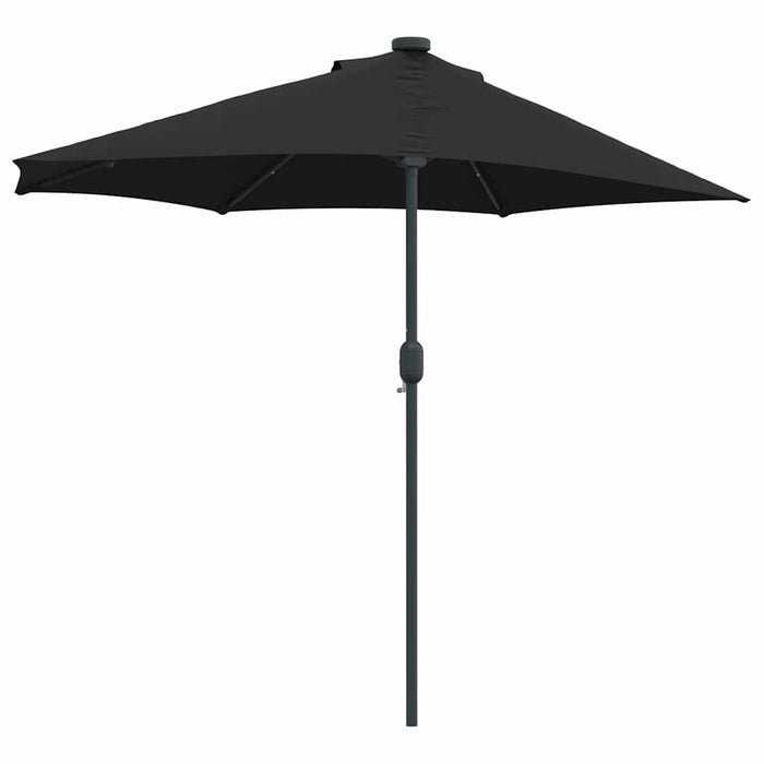vidaXL Ombrello da giardino Nero 294 x 150 x 223 cm Tessuto