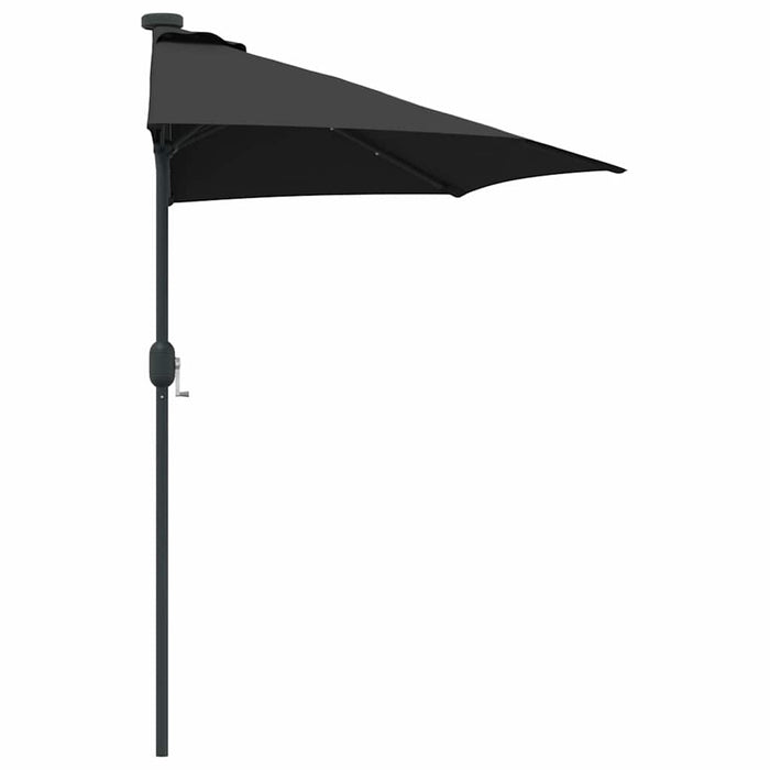 Ombrello da giardino Nero 294 x 150 x 223 cm Tessuto 42003265