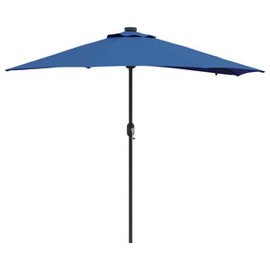 vidaXL Ombrello da giardino Blu 294 x 150 x 223 cm Tessuto