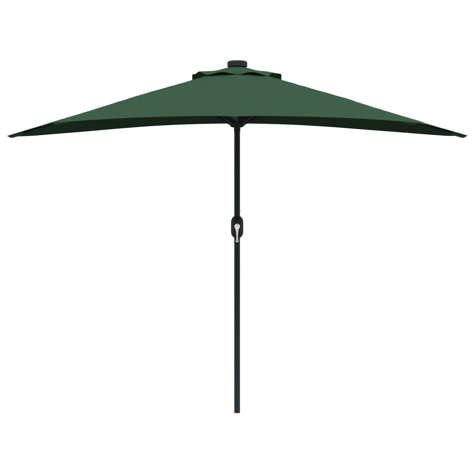 Parasol da giardino metà Verde 294 x 150 x 224 cm Tessuto 42003268