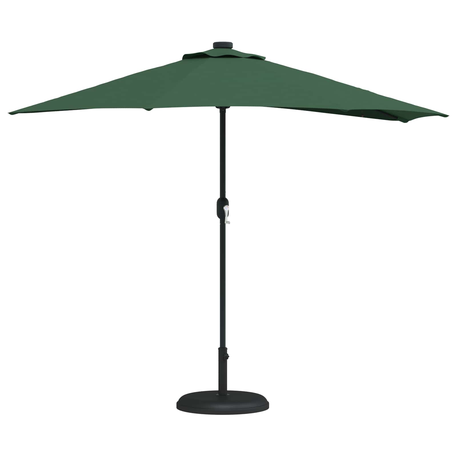 Parasol da giardino metà Verde 294 x 150 x 224 cm Tessuto 42003268
