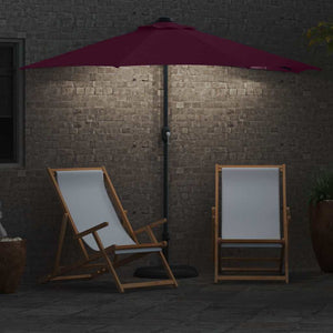 Ombrello da giardino Rosso bordò 294 x 150 x 224 cm Tessuto 42003271