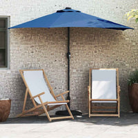 vidaXL Ombrello da giardino Azzurro 294 x 150 x 224 cm Tessuto