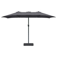 vidaXL Ombrello da giardino Antracite 385 x 209 x 244 cm Tessuto
