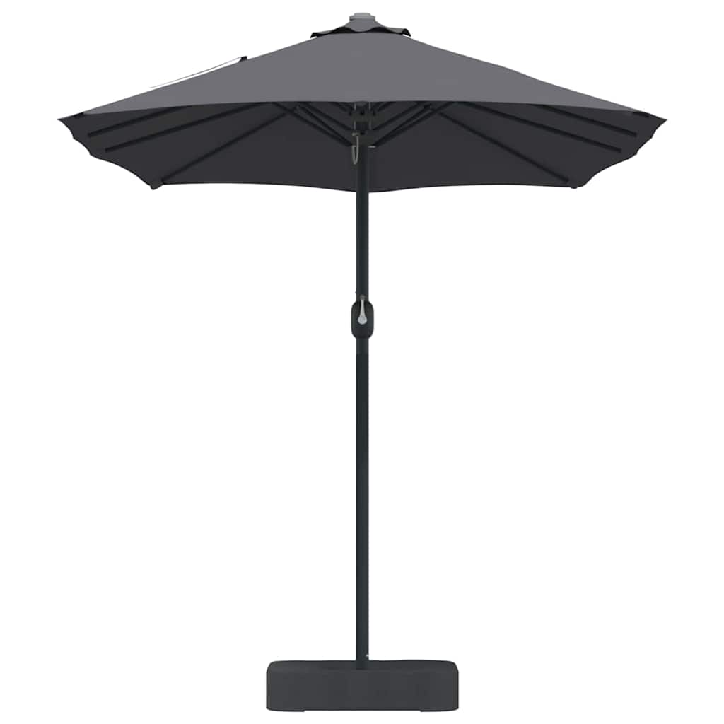 vidaXL Ombrello da giardino Antracite 385 x 209 x 244 cm Tessuto
