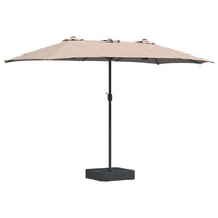 vidaXL Ombrello da giardino Talpa 385 x 209 x 244 cm Tessuto