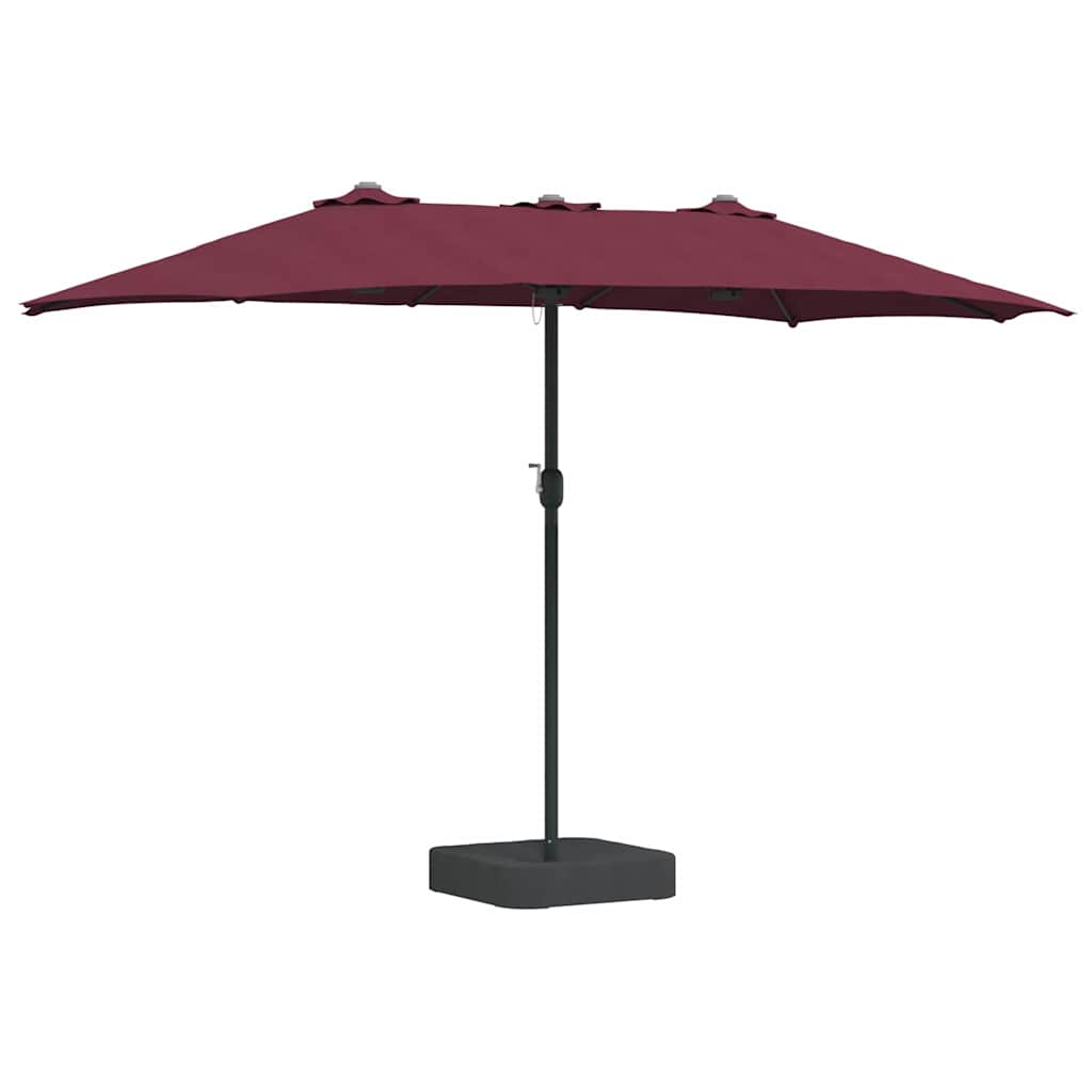 Ombrello da giardino Rosso bordò 385 x 209 x 244 cm Tessuto 42003279