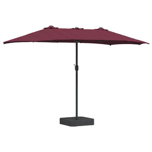 Ombrello da giardino Rosso bordò 385 x 209 x 244 cm Tessuto 42003279
