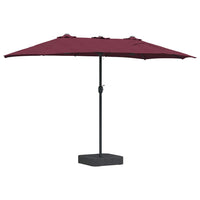 Ombrello da giardino Rosso bordò 385 x 209 x 244 cm Tessuto 42003279