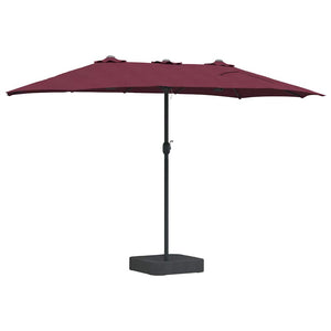 Ombrello da giardino Rosso bordò 385 x 209 x 244 cm Tessuto 42003279