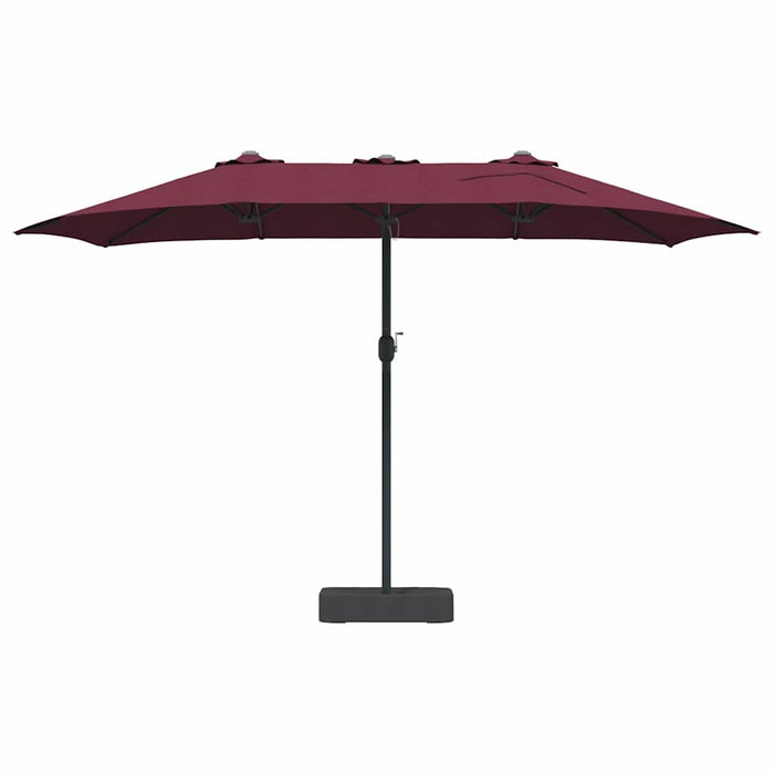 Ombrello da giardino Rosso bordò 385 x 209 x 244 cm Tessuto 42003279