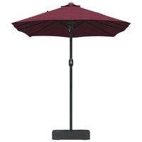 vidaXL Ombrello da giardino Rosso bordò 385 x 209 x 244 cm Tessuto