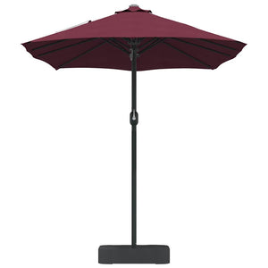 Ombrello da giardino Rosso bordò 385 x 209 x 244 cm Tessuto 42003279