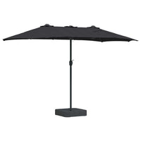 Ombrello da giardino Nero 385 x 209 x 244 cm Tessuto 42003281