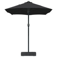vidaXL Ombrello da giardino Nero 385 x 209 x 244 cm Tessuto