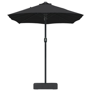 vidaXL Ombrello da giardino Nero 385 x 209 x 244 cm Tessuto