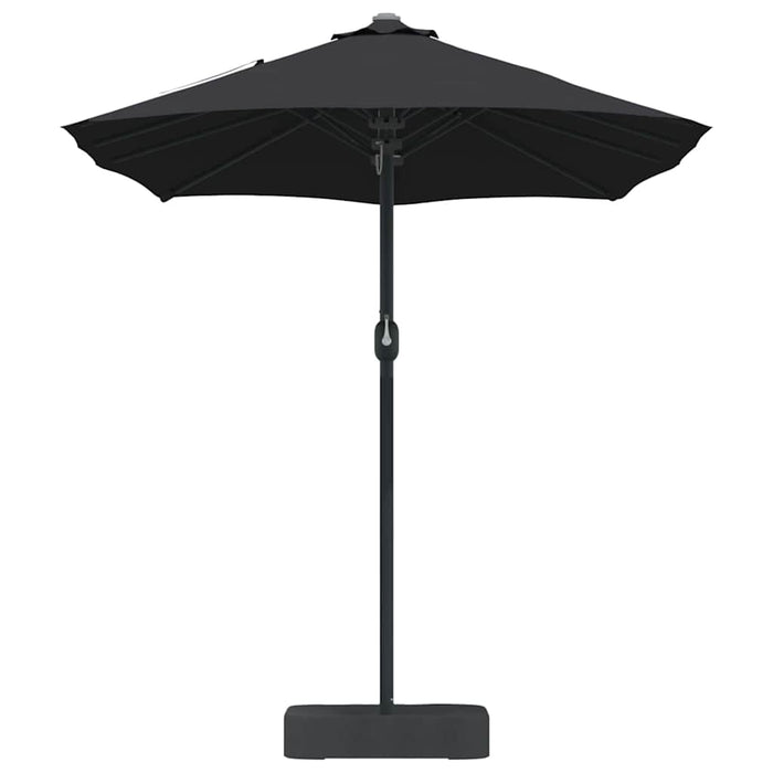 vidaXL Ombrello da giardino Nero 385 x 209 x 244 cm Tessuto