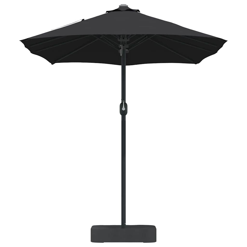 Ombrello da giardino Nero 385 x 209 x 244 cm Tessuto 42003281