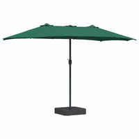 vidaXL Ombrello da giardino Verde 385 x 209 x 244 cm Tessuto