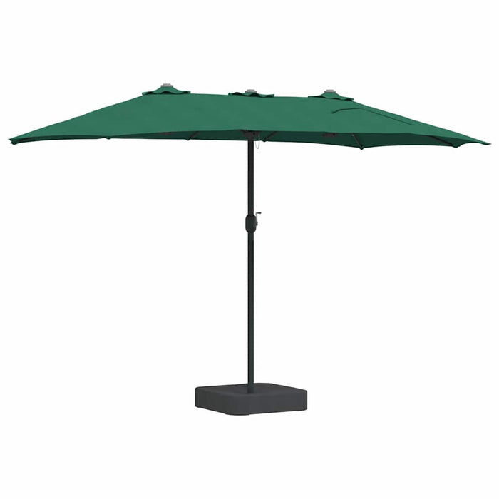 vidaXL Ombrello da giardino Verde 385 x 209 x 244 cm Tessuto