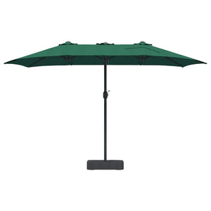 vidaXL Ombrello da giardino Verde 385 x 209 x 244 cm Tessuto