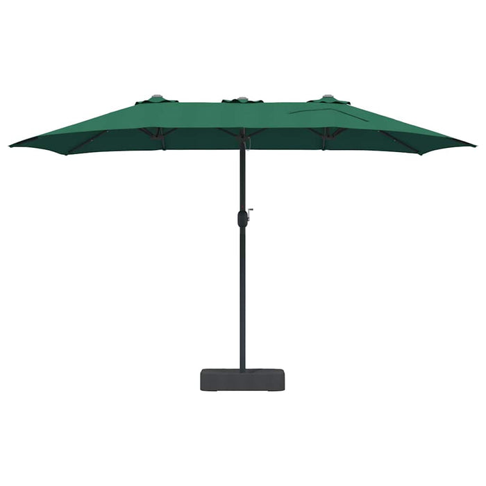 vidaXL Ombrello da giardino Verde 385 x 209 x 244 cm Tessuto