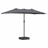 vidaXL Ombrello da giardino Antracite 385 x 209 x 244 cm Tessuto