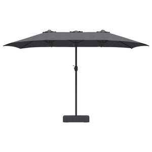 Ombrello da giardino Antracite 385 x 209 x 244 cm Tessuto 42003285