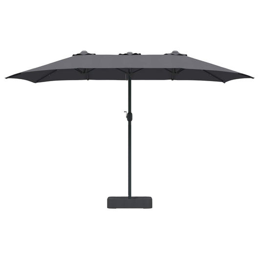 Ombrello da giardino Antracite 385 x 209 x 244 cm Tessuto 42003285