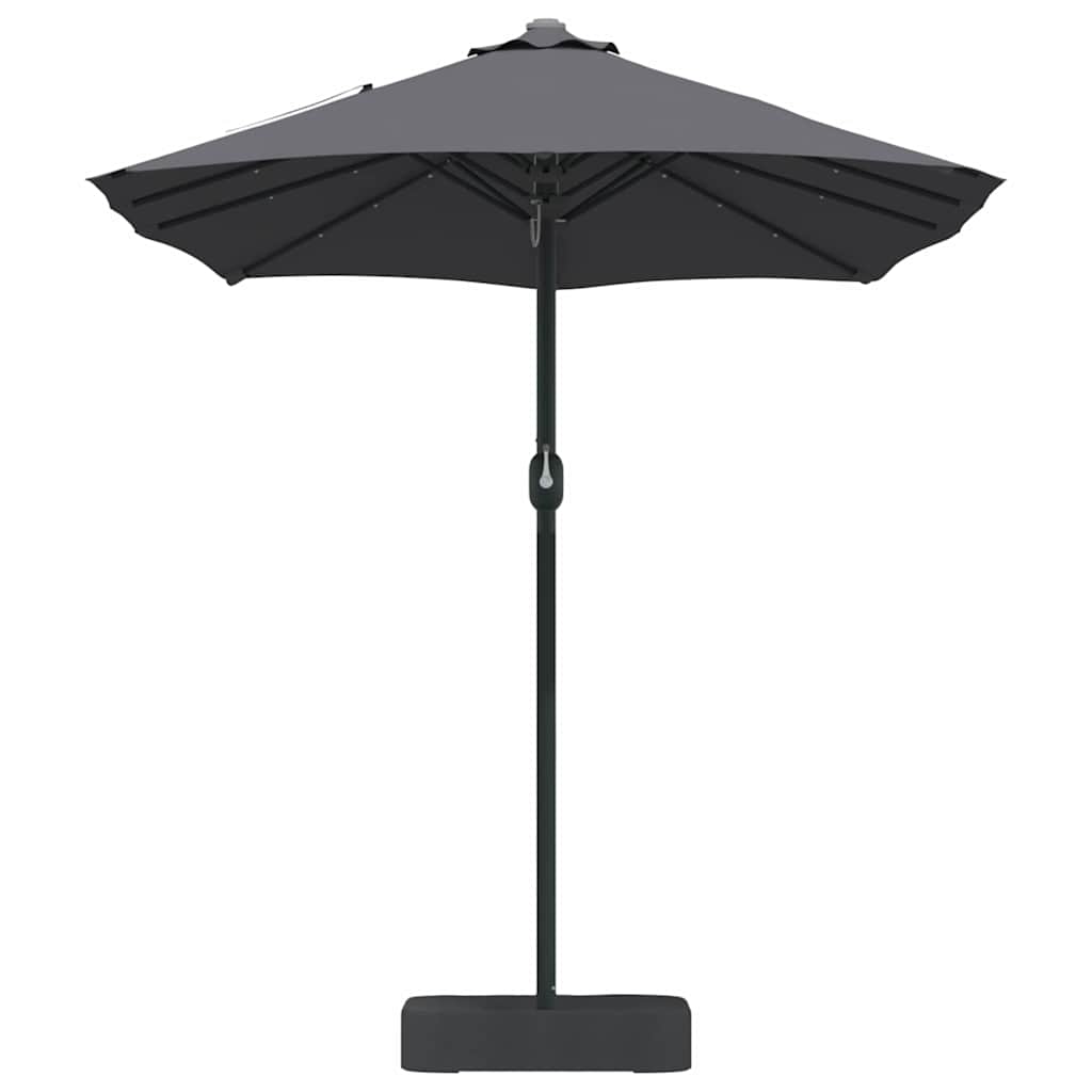 vidaXL Ombrello da giardino Antracite 385 x 209 x 244 cm Tessuto