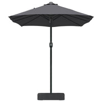vidaXL Ombrello da giardino Antracite 385 x 209 x 244 cm Tessuto