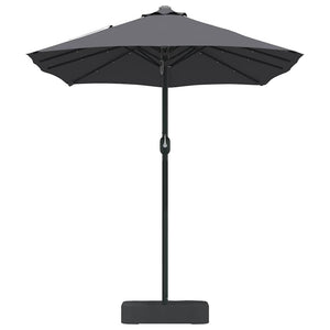 vidaXL Ombrello da giardino Antracite 385 x 209 x 244 cm Tessuto