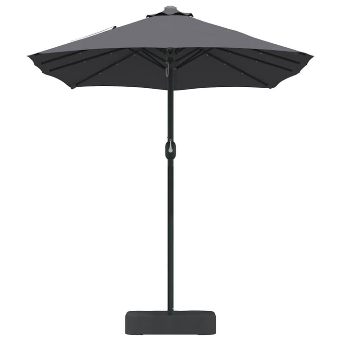 vidaXL Ombrello da giardino Antracite 385 x 209 x 244 cm Tessuto