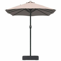 vidaXL Ombrello da giardino Talpa 385 x 209 x 244 cm Tessuto