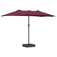 Ombrello da giardino Rosso bordò 385 x 209 x 244 cm Tessuto 42003287