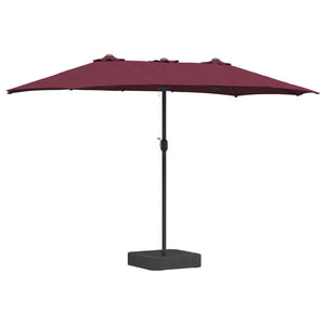 Ombrello da giardino Rosso bordò 385 x 209 x 244 cm Tessuto 42003287
