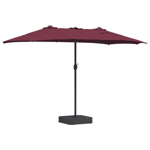 Ombrello da giardino Rosso bordò 385 x 209 x 244 cm Tessuto 42003287