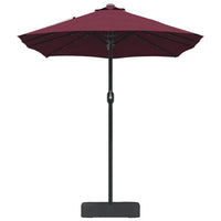 vidaXL Ombrello da giardino Rosso bordò 385 x 209 x 244 cm Tessuto