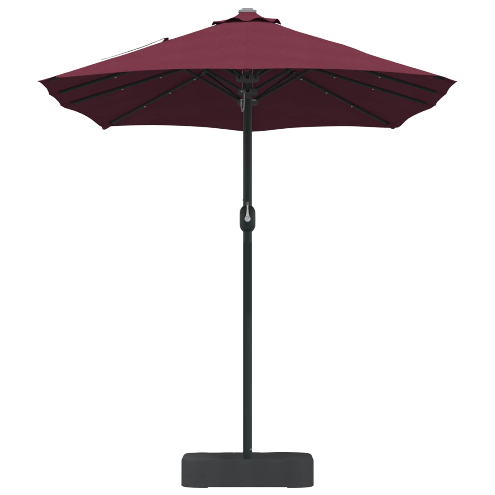 Ombrello da giardino Rosso bordò 385 x 209 x 244 cm Tessuto 42003287