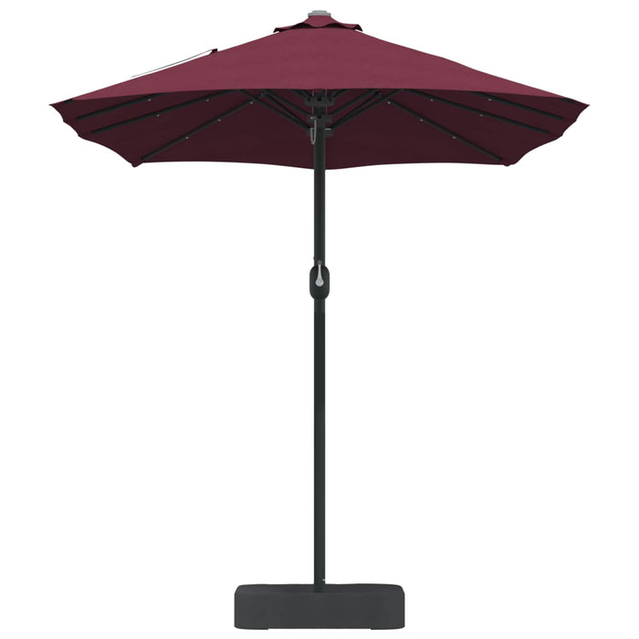 Ombrello da giardino Rosso bordò 385 x 209 x 244 cm Tessuto 42003287