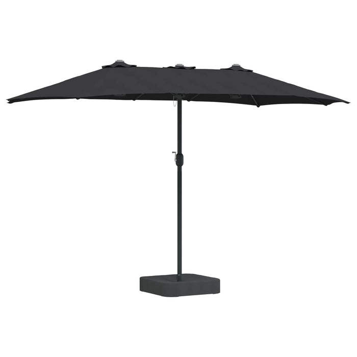 Ombrello da giardino Nero 385 x 209 x 244 cm Tessuto 42003289
